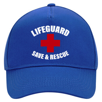 Lifeguard Save & Rescue, Ultimate Adult Hat BLUE, (100% COTTON DRILL, ADULT, UNISEX, ONE SIZE)