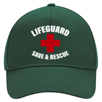 Lifeguard Save & Rescue, Adult Ultimate Hat GREEN, (100% COTTON DRILL, ADULT, UNISEX, ONE SIZE)