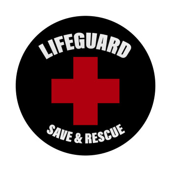 Lifeguard Save & Rescue, Mousepad Round 20cm