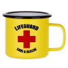 Metallic enamel MATT Yellow cup 360ml