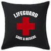 Sofa cushion black 50x50cm includes filling