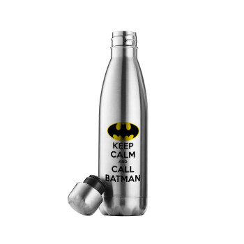 KEEP CALM & Call BATMAN, Inox (Stainless steel) double-walled metal mug, 500ml