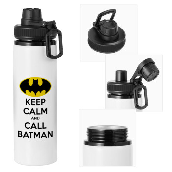 KEEP CALM & Call BATMAN, Metal water bottle with safety cap, aluminum 850ml