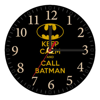 KEEP CALM & Call BATMAN, Ρολόι τοίχου ξύλινο plywood (20cm)