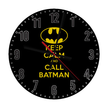 KEEP CALM & Call BATMAN, Ρολόι τοίχου ξύλινο (30cm)