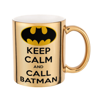 KEEP CALM & Call BATMAN, Mug ceramic, gold mirror, 330ml