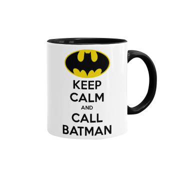 KEEP CALM & Call BATMAN, Mug colored black, ceramic, 330ml