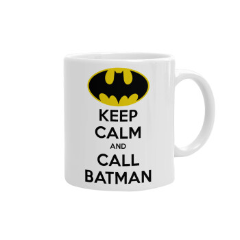 KEEP CALM & Call BATMAN, Ceramic coffee mug, 330ml (1pcs)
