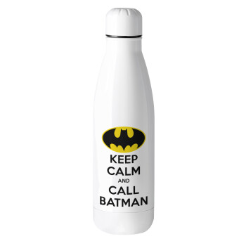 KEEP CALM & Call BATMAN, Μεταλλικό παγούρι θερμός (Stainless steel), 500ml