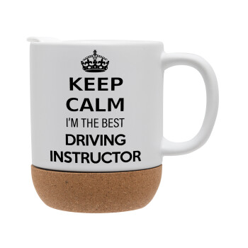 KEEP CALM I'M THE BEST DRIVING INSTRUCTOR, Ceramic coffee mug Cork (MAT), 330ml (1pcs)