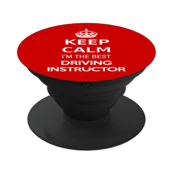 KEEP CALM I'M THE BEST DRIVING INSTRUCTOR, Phone Holders Stand  Black Hand-held Mobile Phone Holder