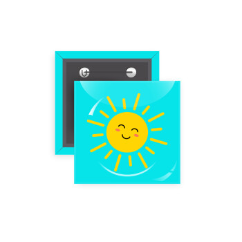 Happy sun, Κονκάρδα παραμάνα τετράγωνη 5x5cm