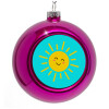 Purple Christmas tree ornament bauble 8cm