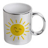 Mug ceramic, silver mirror, 330ml