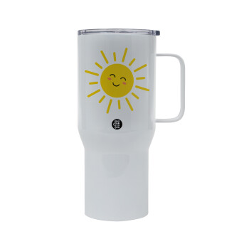 Happy sun, Tumbler με καπάκι, διπλού τοιχώματος (θερμό) 750L