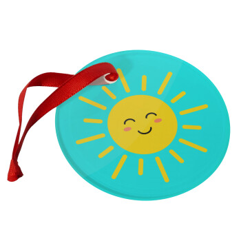 Happy sun, Christmas ornament glass 9cm