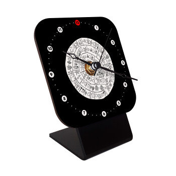 Δίσκος Φαιστού, Επιτραπέζιο ρολόι ξύλινο με δείκτες (10cm)