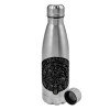 Metallic water bottle, stainless steel, 750ml