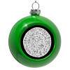 Green Christmas tree ornament bauble 8cm