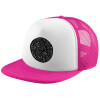 Adult Soft Trucker Hat with Pink/White Mesh (POLYESTER, ADULT, UNISEX, ONE SIZE)