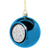 Blue Christmas tree ball ornament 8cm