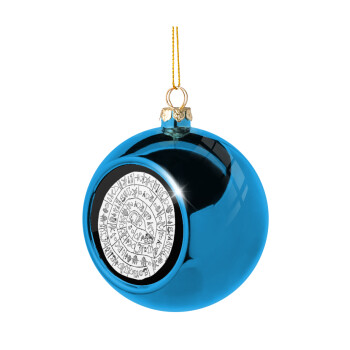 Δίσκος Φαιστού, Blue Christmas tree ball ornament 8cm