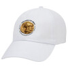 Adult Baseball Cap White 5-panel (POLYESTER, ADULT, UNISEX, ONE SIZE)