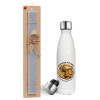 Easter candle, metallic white thermos bottle (500ml) & aromatic flat candle (30cm) (GRAY)