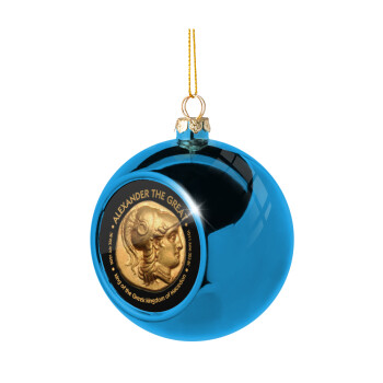 Alexander the Great, Blue Christmas tree ball ornament 8cm