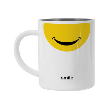 Smile Mug, Mug Stainless steel double wall 450ml