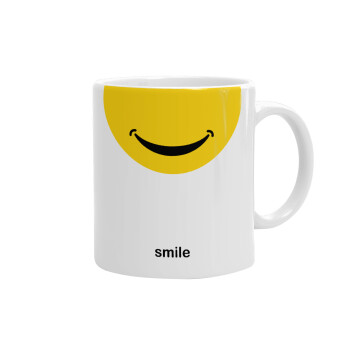 Smile Mug, Ceramic coffee mug, 330ml