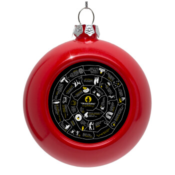 Προχίστορας, Red Christmas tree ornament bauble 8cm