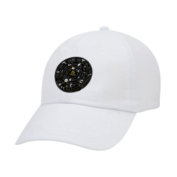 Προχίστορας, Καπέλο Ενηλίκων Baseball Λευκό 5-φύλλο (POLYESTER, ΕΝΗΛΙΚΩΝ, UNISEX, ONE SIZE)