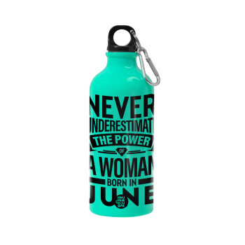 Never Underestimate the poer of a Woman born in..., Παγούρι νερού 600ml