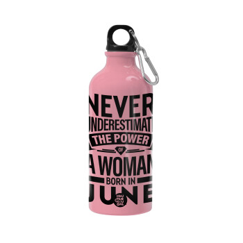 Never Underestimate the poer of a Woman born in..., Παγούρι νερού 600ml