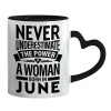 Mug heart black handle, ceramic, 330ml