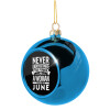 Blue Christmas tree ball ornament 8cm