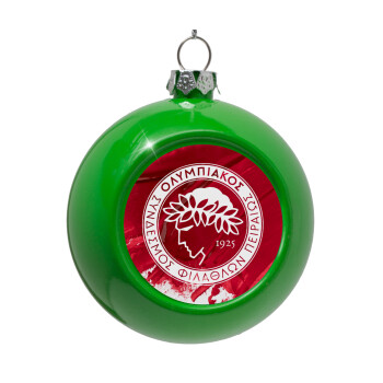 Olympiacos F.C., Green Christmas tree ornament bauble 8cm