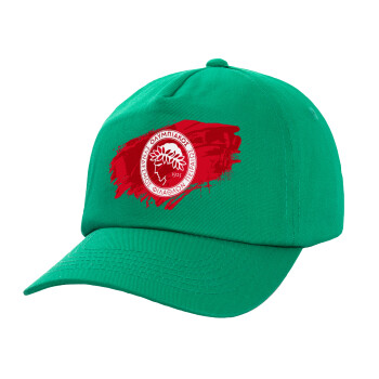 Olympiacos F.C., Adult Baseball Cap, 100% Cotton, Green (COTTON, ADULT, UNISEX, ONE SIZE)