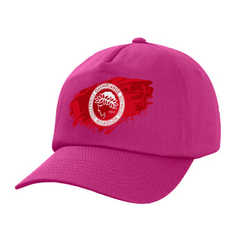 Olympiacos F.C., Καπέλο Ενηλίκων Baseball, 100% Βαμβακερό,  purple (ΒΑΜΒΑΚΕΡΟ, ΕΝΗΛΙΚΩΝ, UNISEX, ONE SIZE)