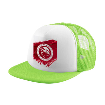 Olympiacos F.C., Καπέλο Soft Trucker με Δίχτυ Πράσινο/Λευκό