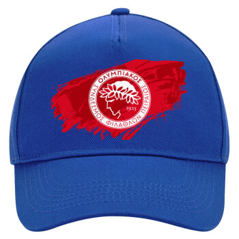 Olympiacos F.C., Ultimate Adult Hat BLUE, (100% COTTON DRILL, ADULT, UNISEX, ONE SIZE)