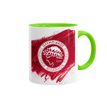 Olympiacos F.C., Mug colored light green, ceramic, 330ml