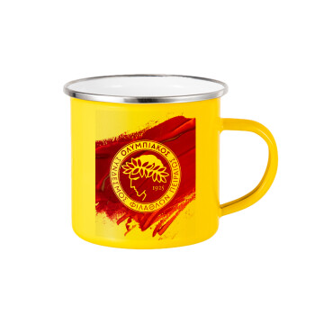 Olympiacos F.C., Yellow Enamel Metallic Cup 360ml