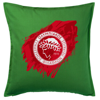 Olympiacos F.C., Sofa cushion Green 50x50cm includes filling