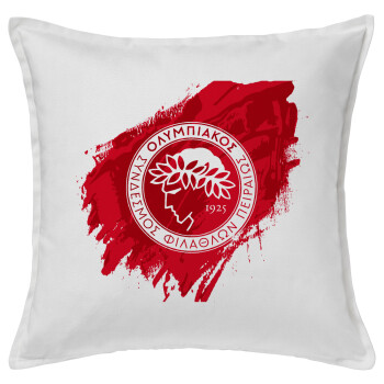 Olympiacos F.C., Sofa cushion White 50x50cm includes filling