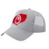 Adult Structured Trucker Hat, with Mesh, GRAY (100% COTTON, ADULT, UNISEX, ONE SIZE)