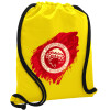 Backpack pouch GYMBAG Yellow, with pocket (40x48cm) & thick cords