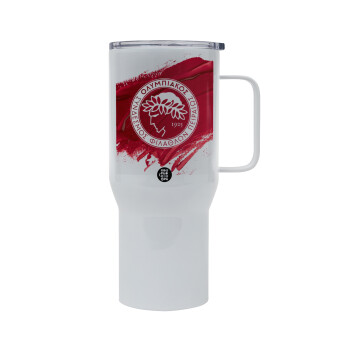 Olympiacos F.C., Mega Stainless steel Tumbler with lid, double wall 750L