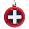 Red Christmas tree ornament bauble 8cm